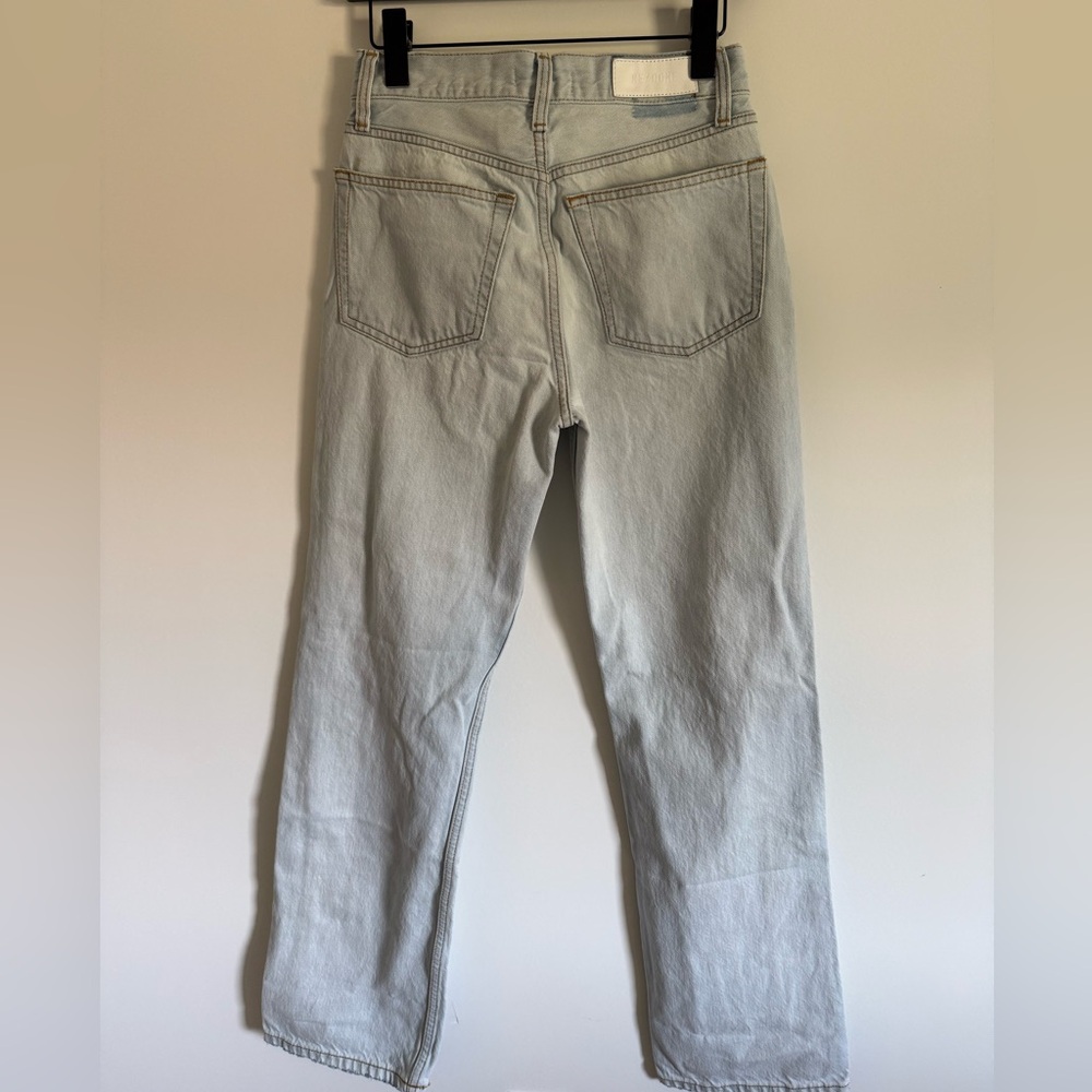 $295 Re/Done 90s High Rise Loose Bleach Destroy - 25 - Picture 10 of 15